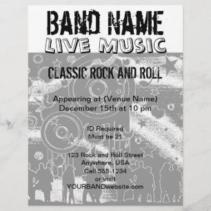 Live Music Concert   Party Band Flyer