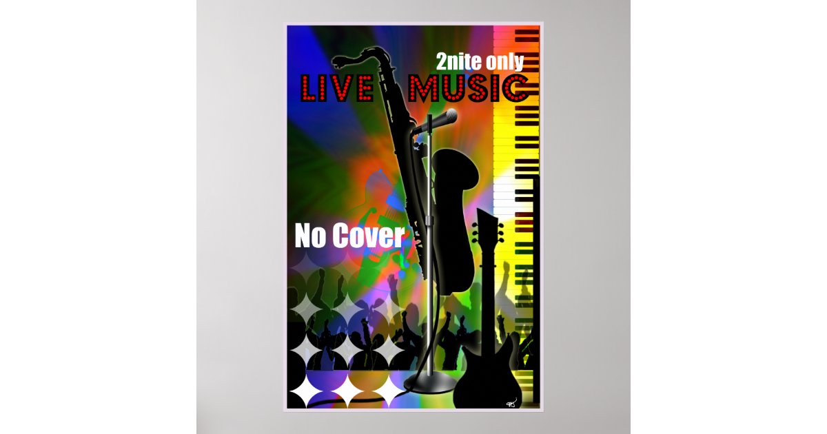 Live Music Poster | Zazzle.co.uk