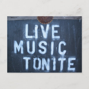 Live Music Tonite Postcard