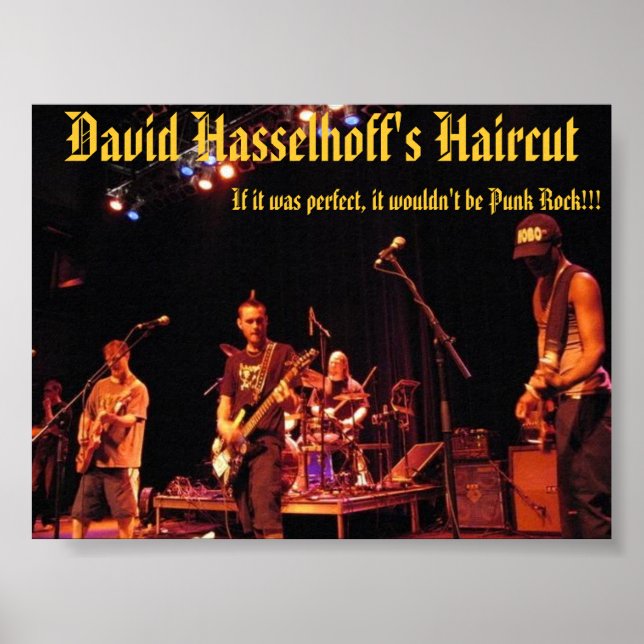 live @ norva - David Hasselhoff's Haircut Poster (Front)