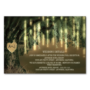 Live Oak Tree Spanish Moss Reception + Hotel Cards