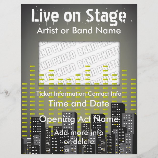 Live on Stage City  Music Flyer (Front)