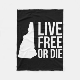Live Or Die Nh Motto New Hampshire Map  Fleece Blanket
