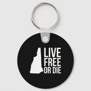 Live Or Die Nh Motto New Hampshire Map Key Ring