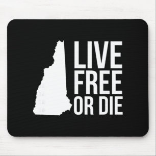 Live Or Die Nh Motto New Hampshire Map  Mouse Mat