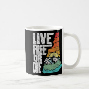 Live Or Die Retro New Hampshire Nature  Coffee Mug