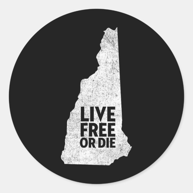 Live Or Die Shirt - New Hampshire Shirt Nh  Classic Round Sticker (Front)