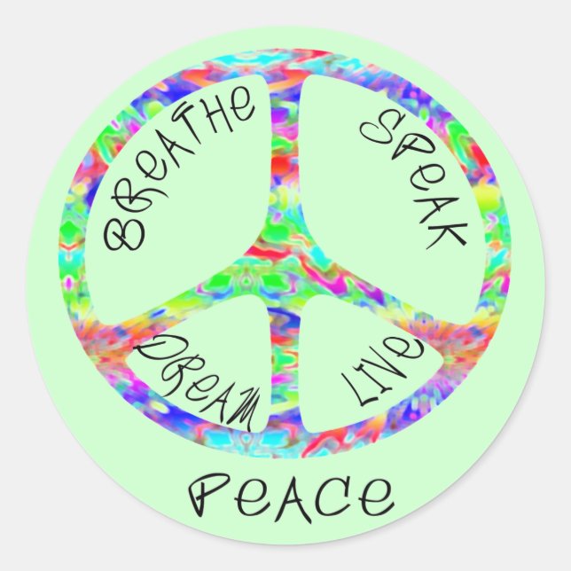 Live Peace Stickers (Front)