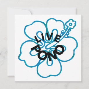 Live Pono Hawaiian Hibiscus Flower Aloha Spirit Card