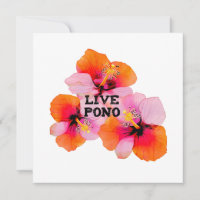 Live Pono Hibiscus Floral Tropical Artistic Hawaii