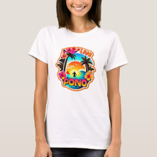 LIVE PONO Surf Hawaii righteousness balance Ohana T-Shirt