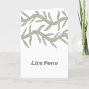 Live Pono Thank You Card
