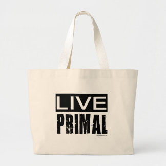 live primal / paleo diet large tote bag