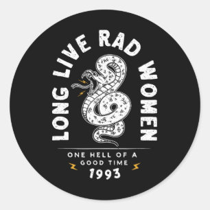 Live Rad Women One Hell Of A Good Time 1993 Classic Round Sticker