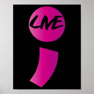 Live Semicolon Suicide Awareness Suicidal Depress Poster