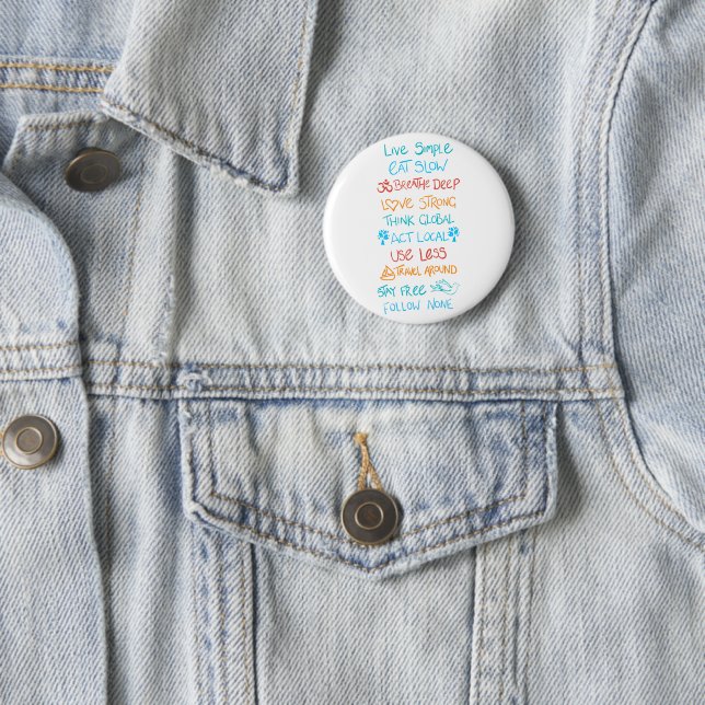 Live Simple 2 6 Cm Round Badge (In Situ)