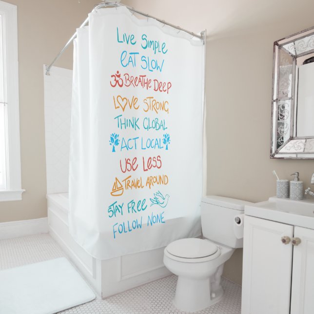 Live Simple 2 Shower Curtain (In Situ)