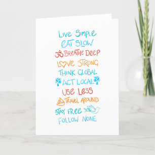 Live Simple 2 Thank You Card