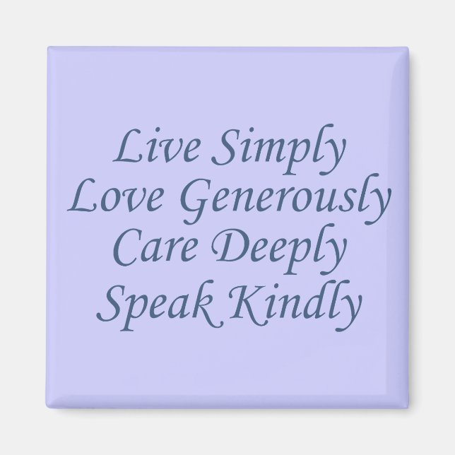 Live Simply blue Magnet (Front)