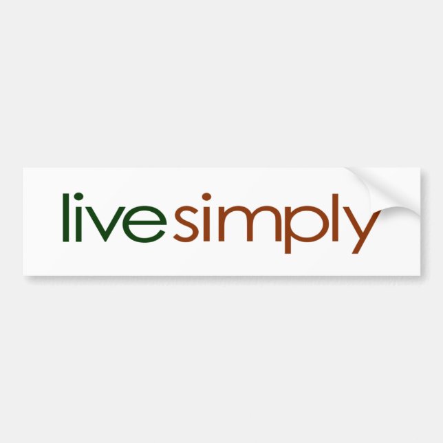 Live Simply Bumper Sticker (Front)