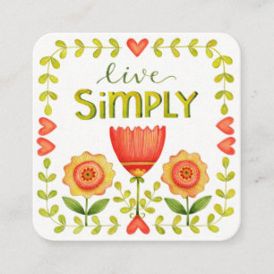 Live Simply • Business • Mummy • Scripture  Calling Card