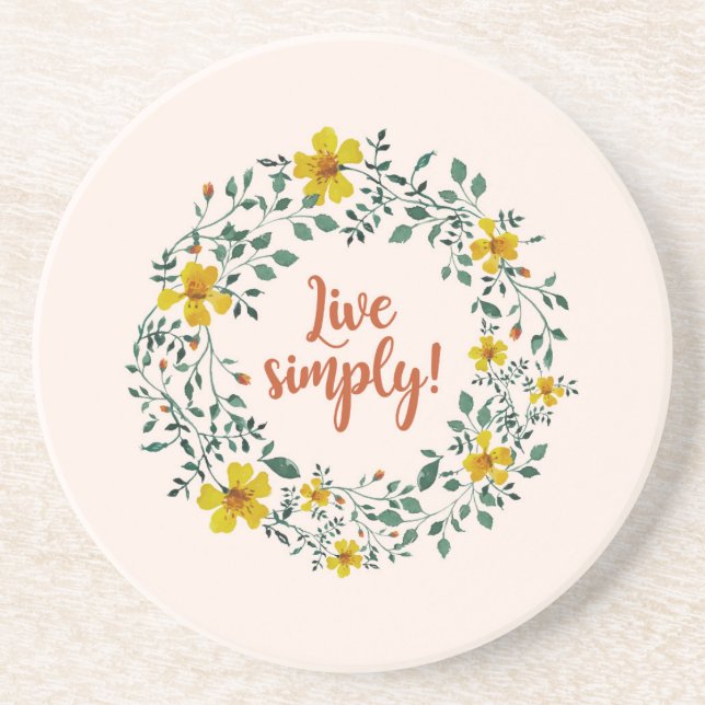 LIVE SIMPLY! COASTER (Front)