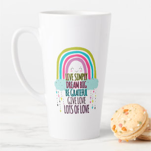 Live Simply Dream Big Be Grateful Give Love Latte Mug