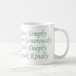 Live Simply green Coffee Mug