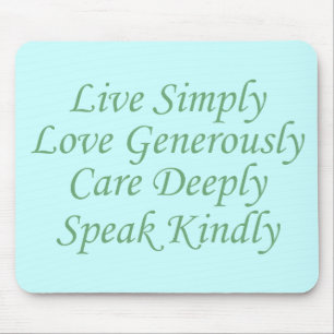 Live Simply green Mouse Mat