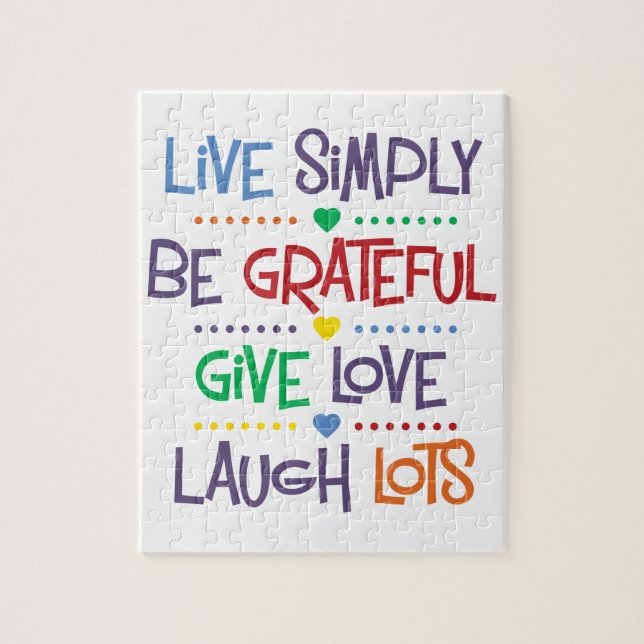 Live Simply Jigsaw Puzzle (Vertical)