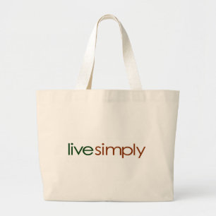 Live Simply Large Tote Bag