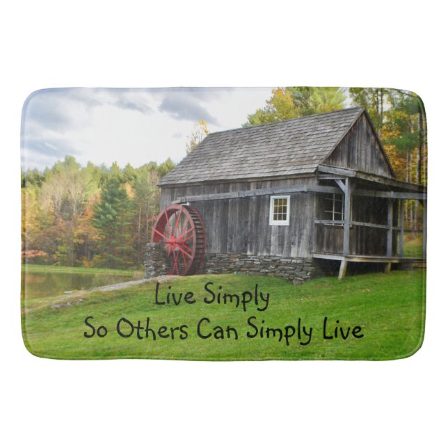 Live Simply Old Mill Bath Mat (Front)