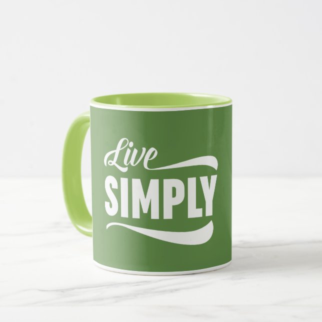 Live Simply Typography Mug (Front Left)