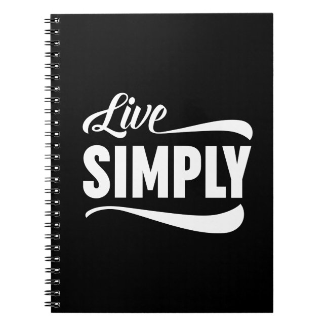 Live Simply Typography Notebook (Front)