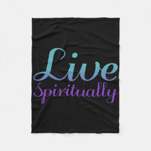 Live Spiritually Purple Suicide Prevention Awarene Fleece Blanket