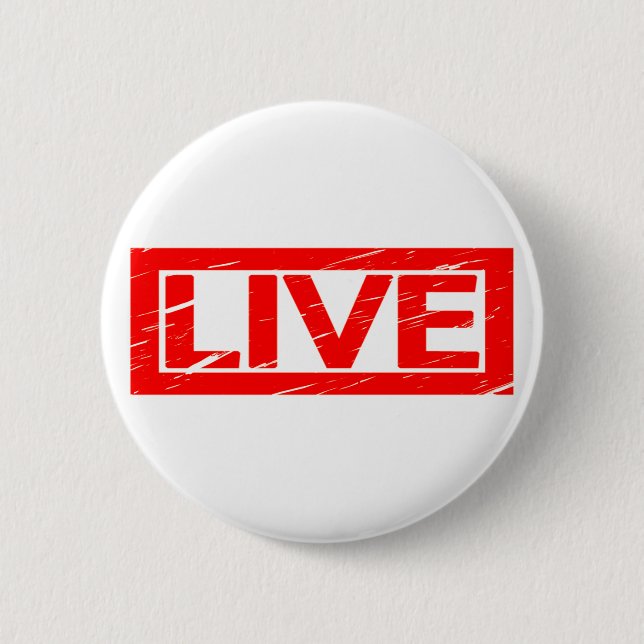 Live Stamp 6 Cm Round Badge (Front)