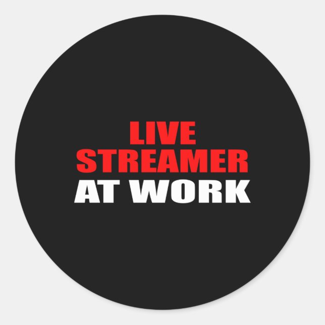 Live Streaming Streamer Kit Instead Of Door Sign Classic Round Sticker (Front)