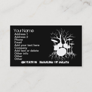 Live the Beat to the Tempo of Creation (Drum art, Business Card