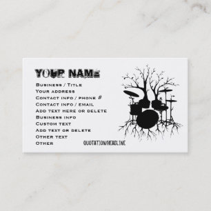 Live the Beat to the Tempo of Creation (Drum art, Business Card