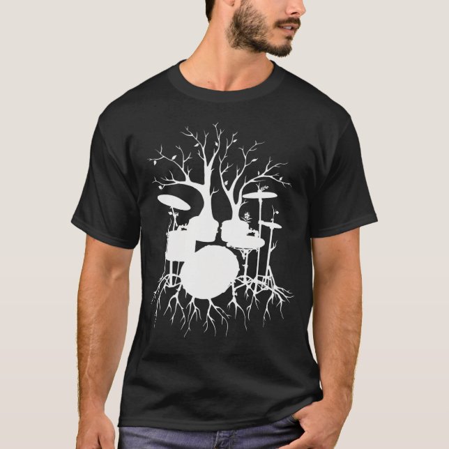 Live The Beat To The Tempo Of Creation  Drum Tree  T-Shirt (Front)