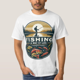 Live the Fishing Lifestyle, Passion for Anglers T-Shirt