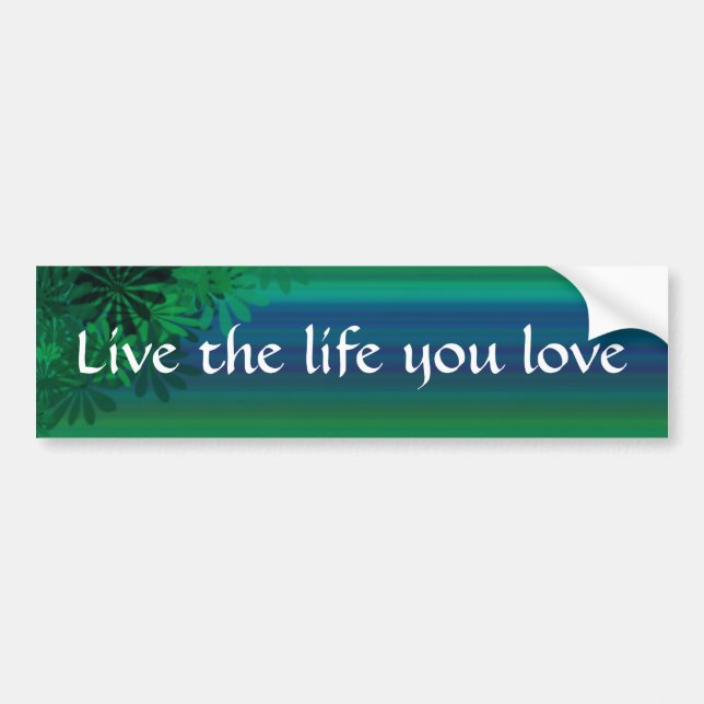 Live the Life You Love Bumper Sticker (Front)
