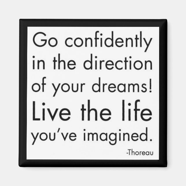 "Live The Life You've Imagined" Magnet (Front)