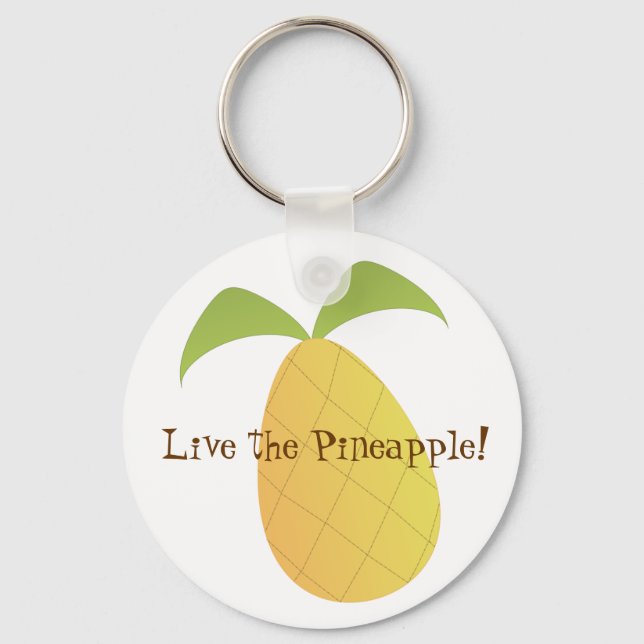 Live the Pineapple Key Ring (Front)