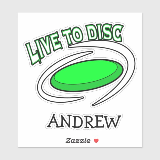 Live to Disc | Disc Golf  Sticker (Sheet)
