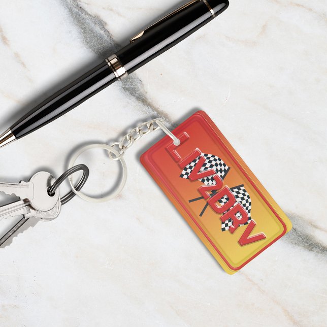 Live To Drive LIV2DRV Racing Art  Key Ring (Creator Uploaded)