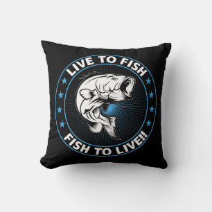 Live to Fish, Fish to Live Cushion