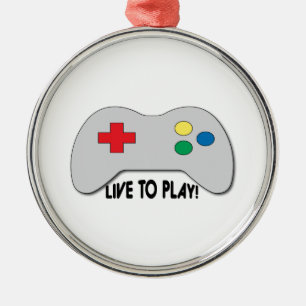 Live To Play Metal Tree Decoration