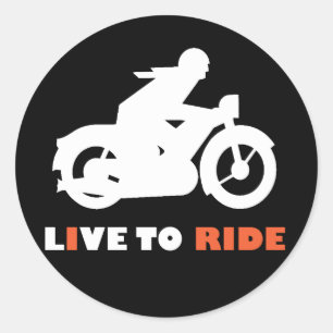 Live To Ride Biker Motorbike Motorcycle Sticker