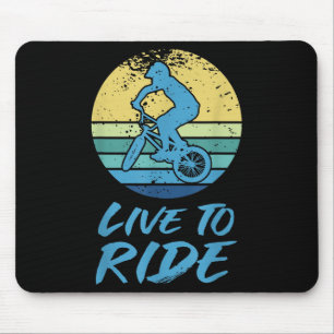 Live To Ride Bmx Bike Riding Motocross Racing Quot Mouse Mat